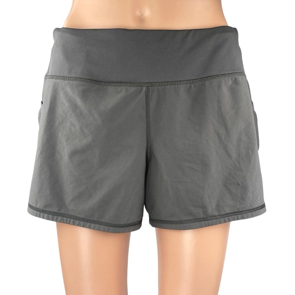 Athleta Women's Gray Mid Rise Activewear Fitness Workout Running Shorts Size S